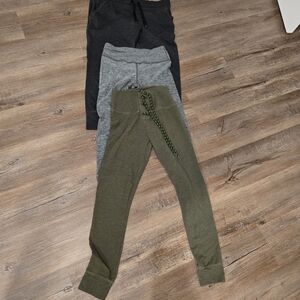 Women's Green, Gray, and Black Leggings
